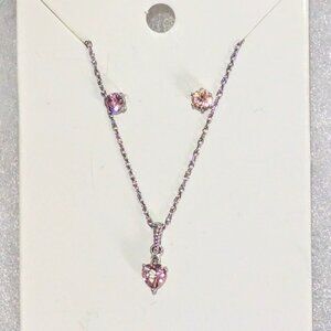 Perfect Pink Morganite Gemstones in Silver, Minimalist necklace & earrings
